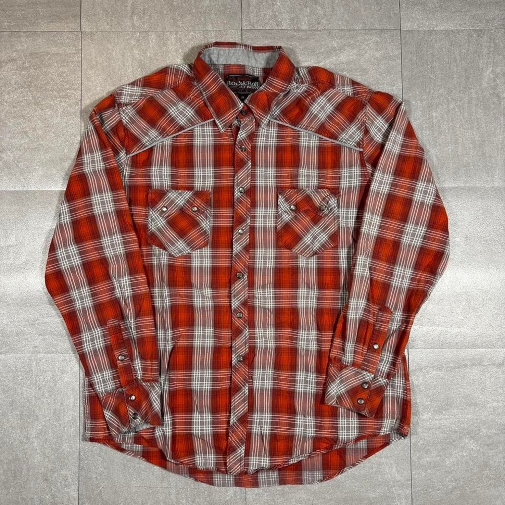 Vintage Rock & Roll Cowboy Plaid Shirt